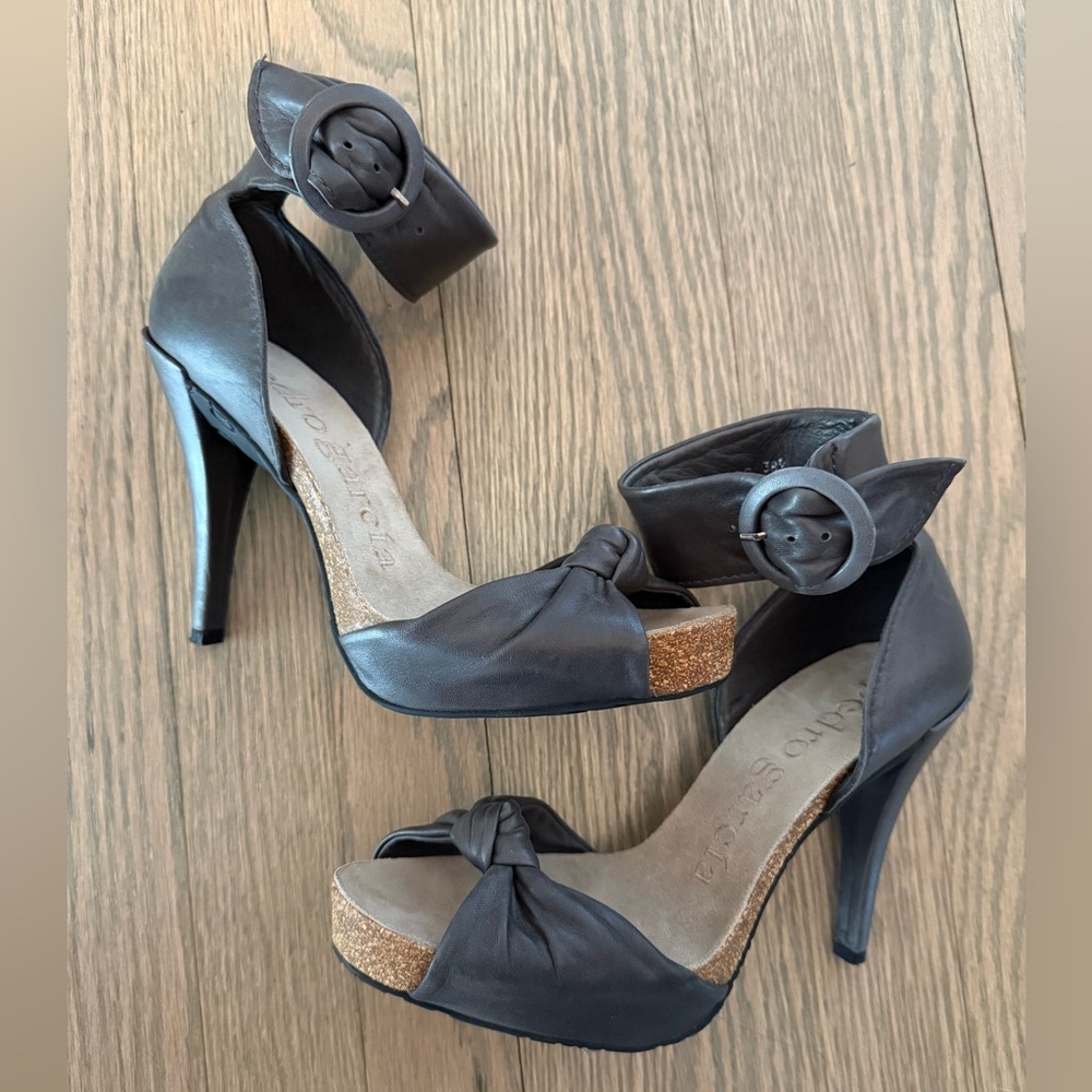 Pedro Garcia Dark Brown Leather Sandals - Picture 4 of 4